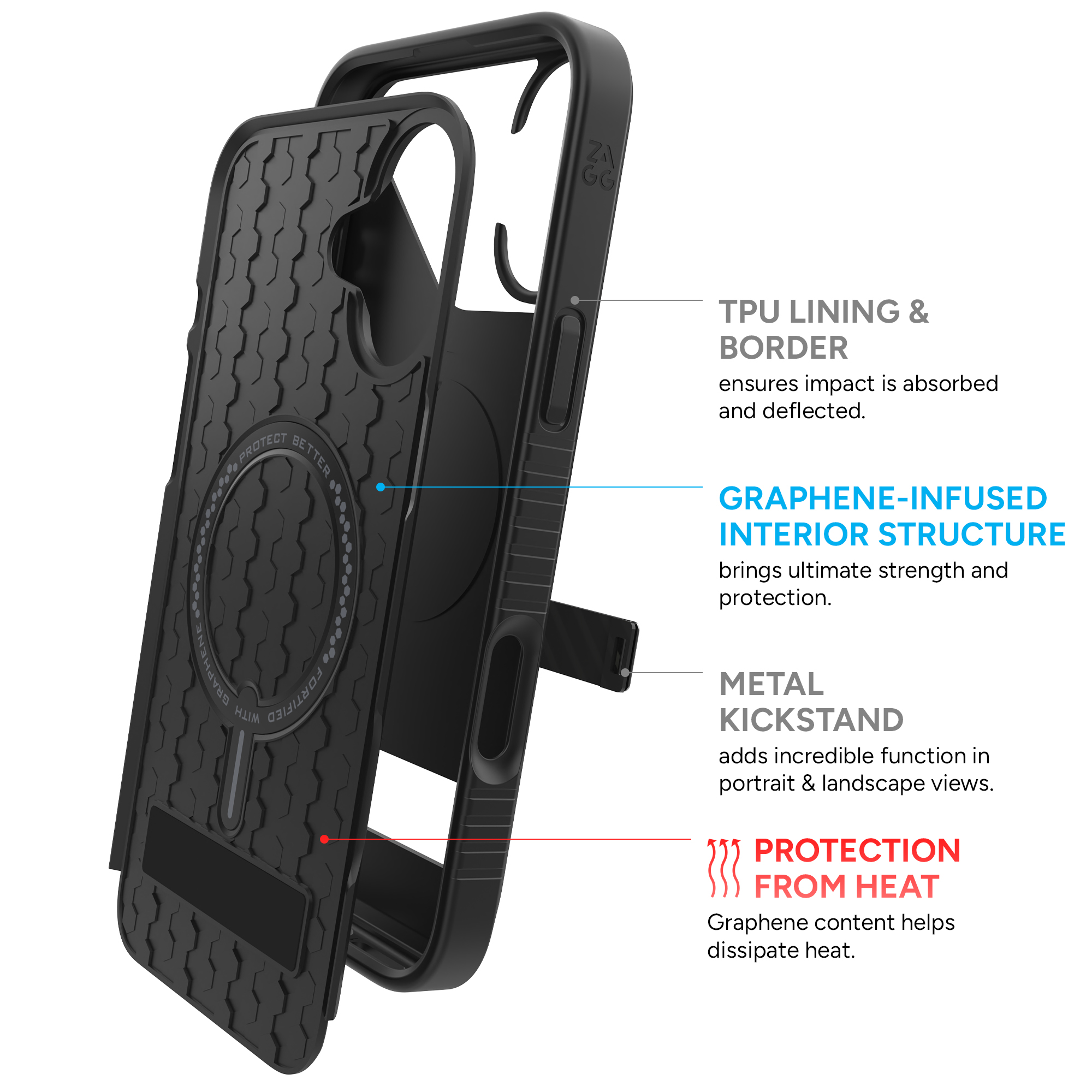 Denali Snap for MagSafe with Stand Apple iPhone 16 Plus Cell